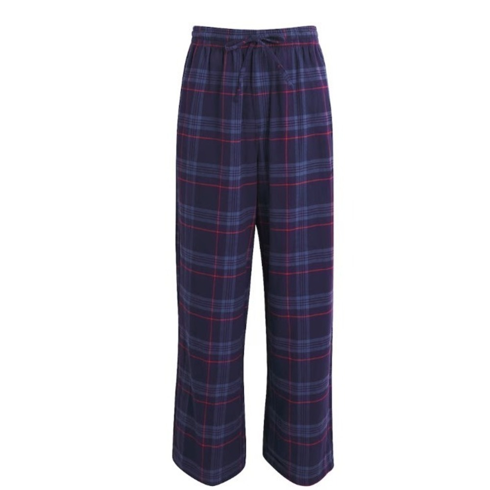 Skims Mens Flannel Tartan Pajama Trousers Blue Plaid XS ST-SET-6869W